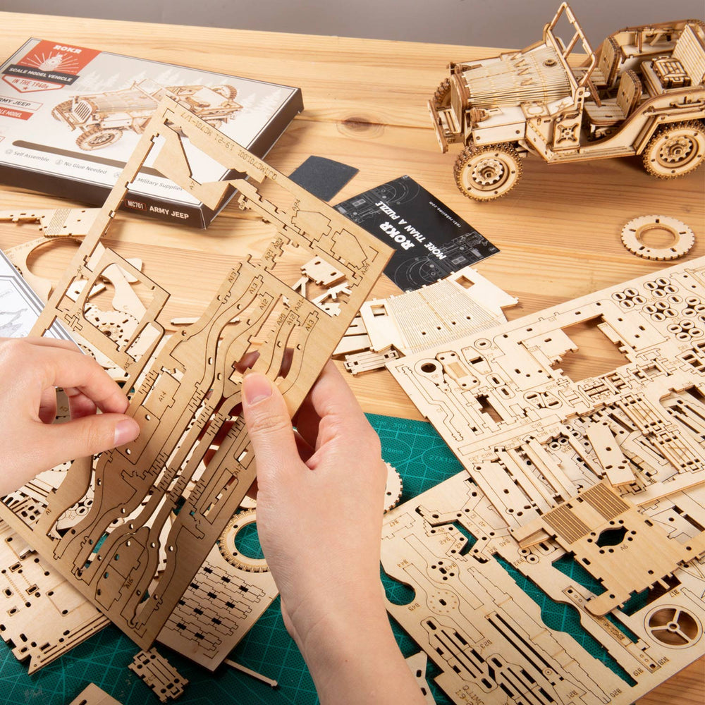 3D Puzzle DIY Mechanical Model 1:18 Army Field Car