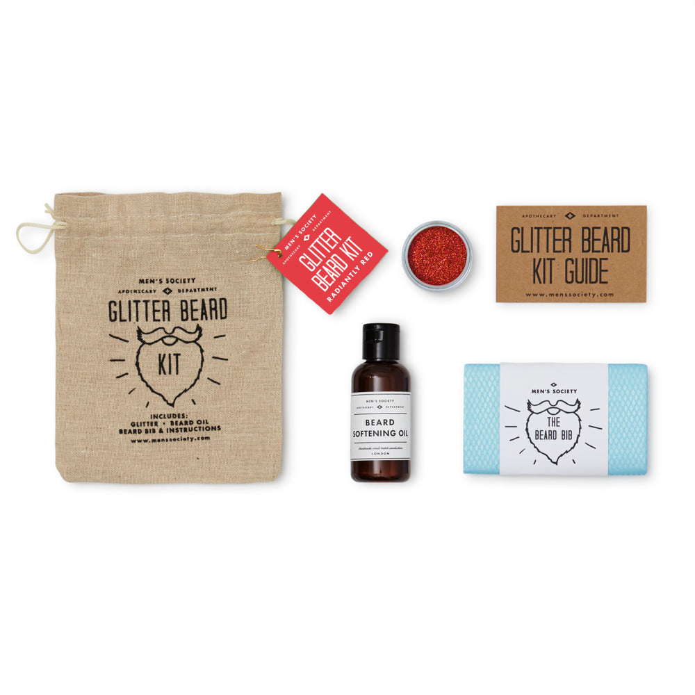 Glitter Beard Kit in Red