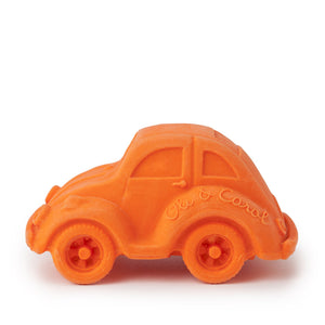 Teether Bath Toy Oli & Carol Small Beetle Car Orange