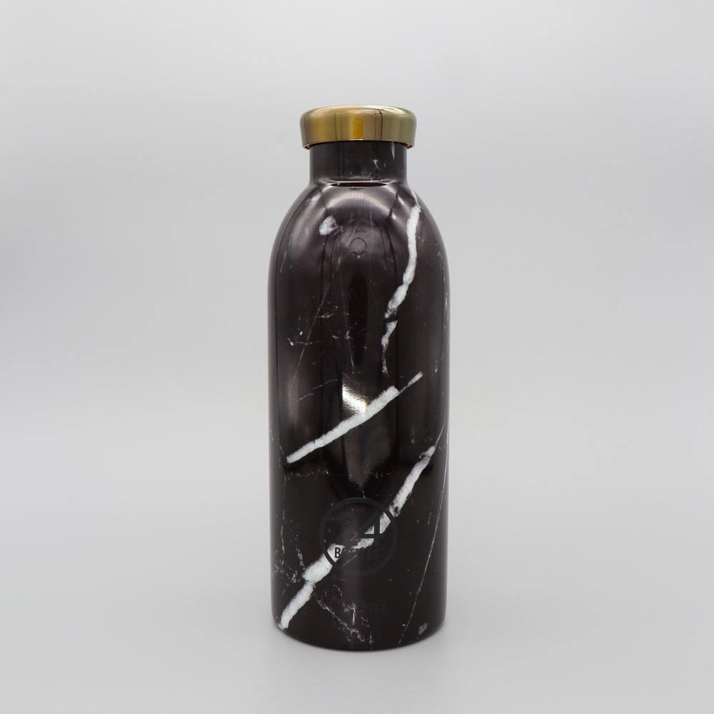Water Bottle Insulated 500ml Black Marble