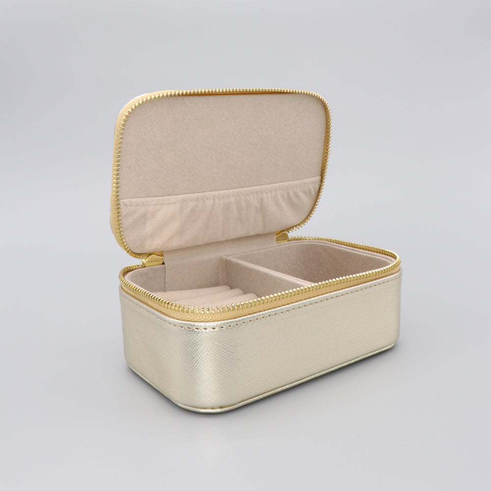 Mini Jewellery Box Faux Leather 'Dream Big' Gold