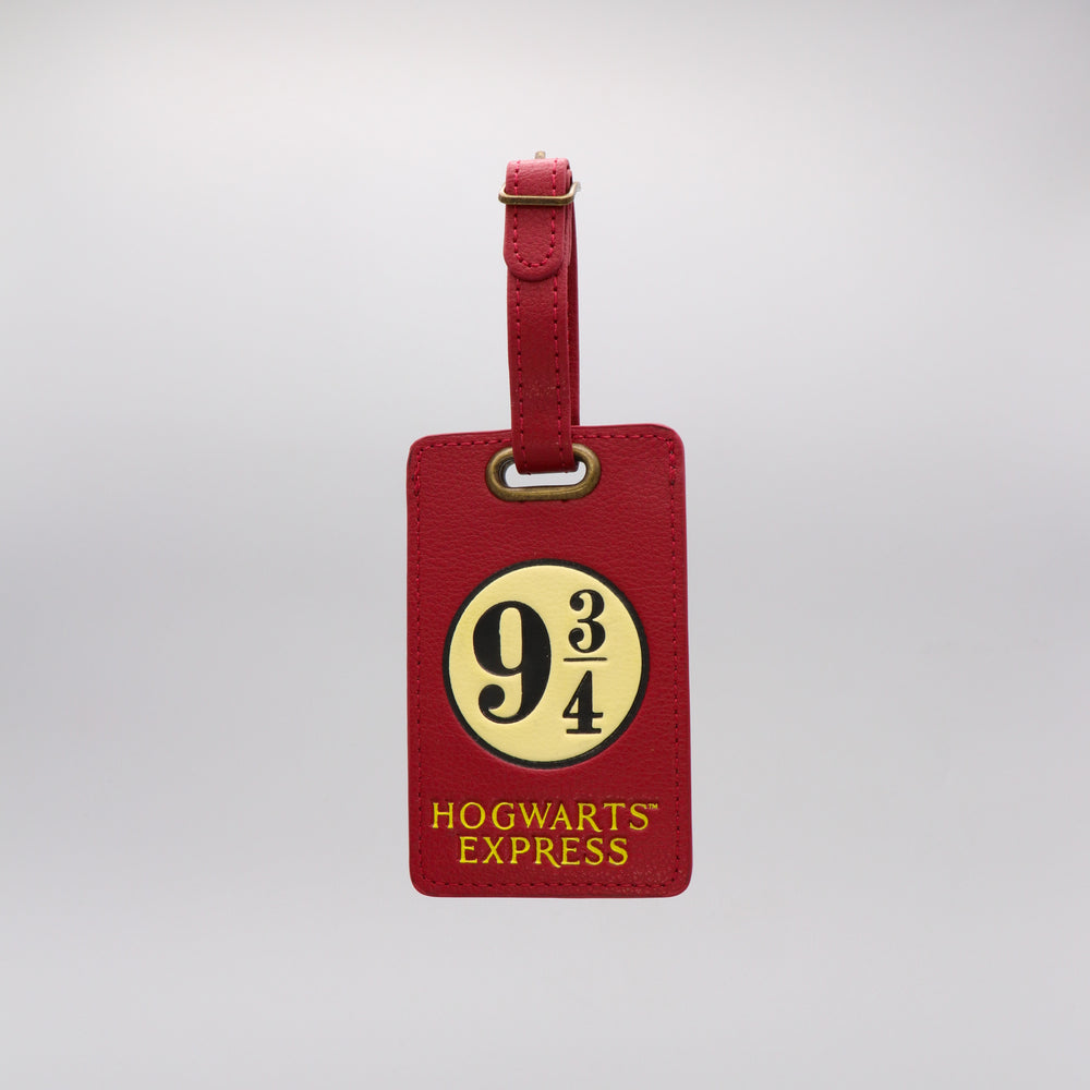 Harry Potter Luggage Tag with Hogwarts express Platform 9 3/4 in maroon red