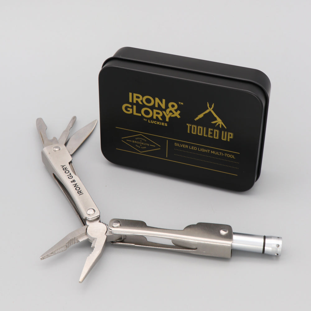 Pocket multi-tool 'Tooled up' Iron and Glory Silver