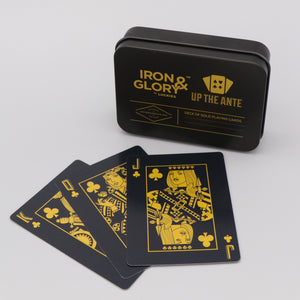 Playing Card Set 'Up the Ante' Iron and Glory Gold