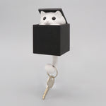 Wall Key Hook 'Kitt-a-Boo' Peeping Cat Hanger Black and White