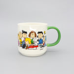 Snoopy Mug with Peanuts Comic 'Gang and House' Green and White