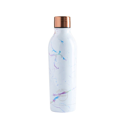 Water Bottle Insulated Double Walled Leak Proof 500ml in Magic Marble Blue and Purple