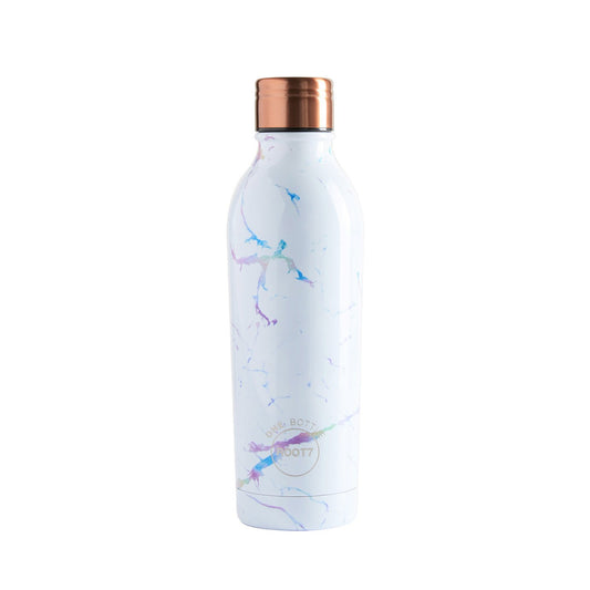 Water Bottle Insulated Double Walled Leak Proof 500ml in Magic Marble Blue and Purple