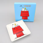 Snoopy Trinket Tray with Peanuts Comic Cartoon 'Home' White