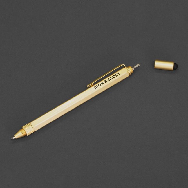 Luxury Notepad with Screwdriver Pen Black Gold 'Make it Happen'