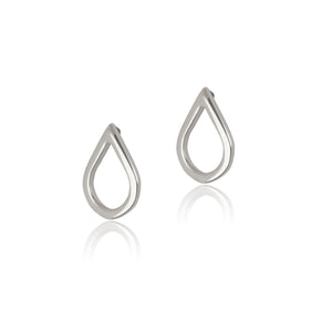 
            
                Load image into Gallery viewer, Stud earrings in gift bottle with teardrop design from solid sterling silver
            
        