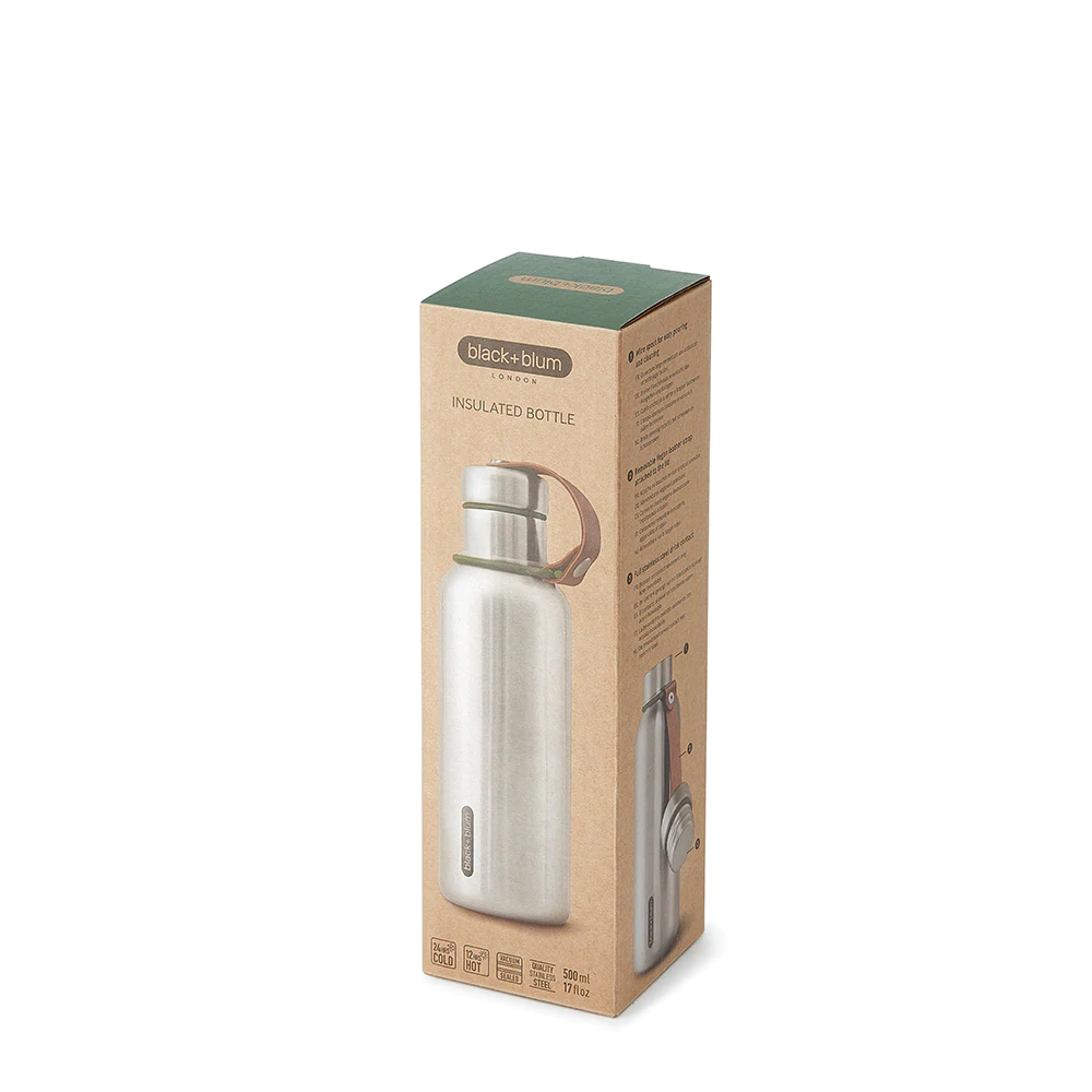 Water Bottle Insulated Leak Proof 500ml in Olive Green