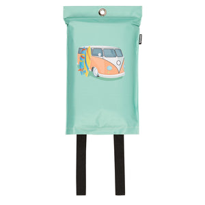 Fire Blanket Campervan Mint Orange