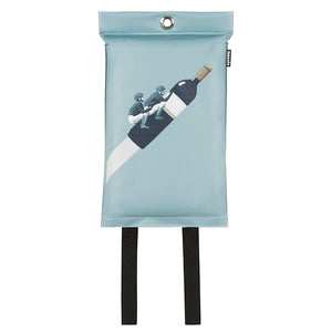 Fire Blanket Wine Bottle Blue