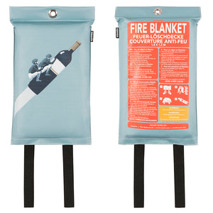 Fire Blanket Wine Bottle Blue