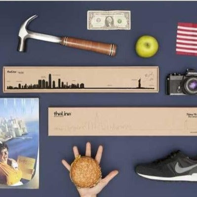 The Line Wall Art Decoration New York Skyline in Black Steel