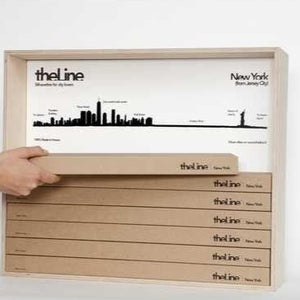 The Line Wall Art Decoration New York Skyline Large in Black Steel
