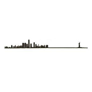 The Line Wall Art Decoration New York Skyline Large in Black Steel