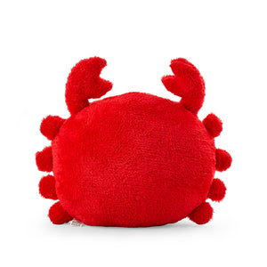 Crab cushion plush soft toy with 'Ricesurimi' in red