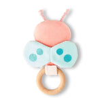 Rattle for children with butterfly 'Ricebutter' in pink