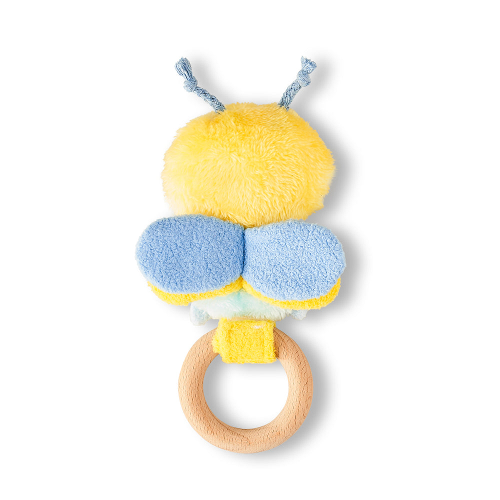Rattle for children with bee 'Ricebee' in yellow