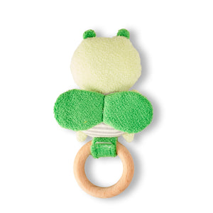 Rattle for children with fly 'Ricefly' in green
