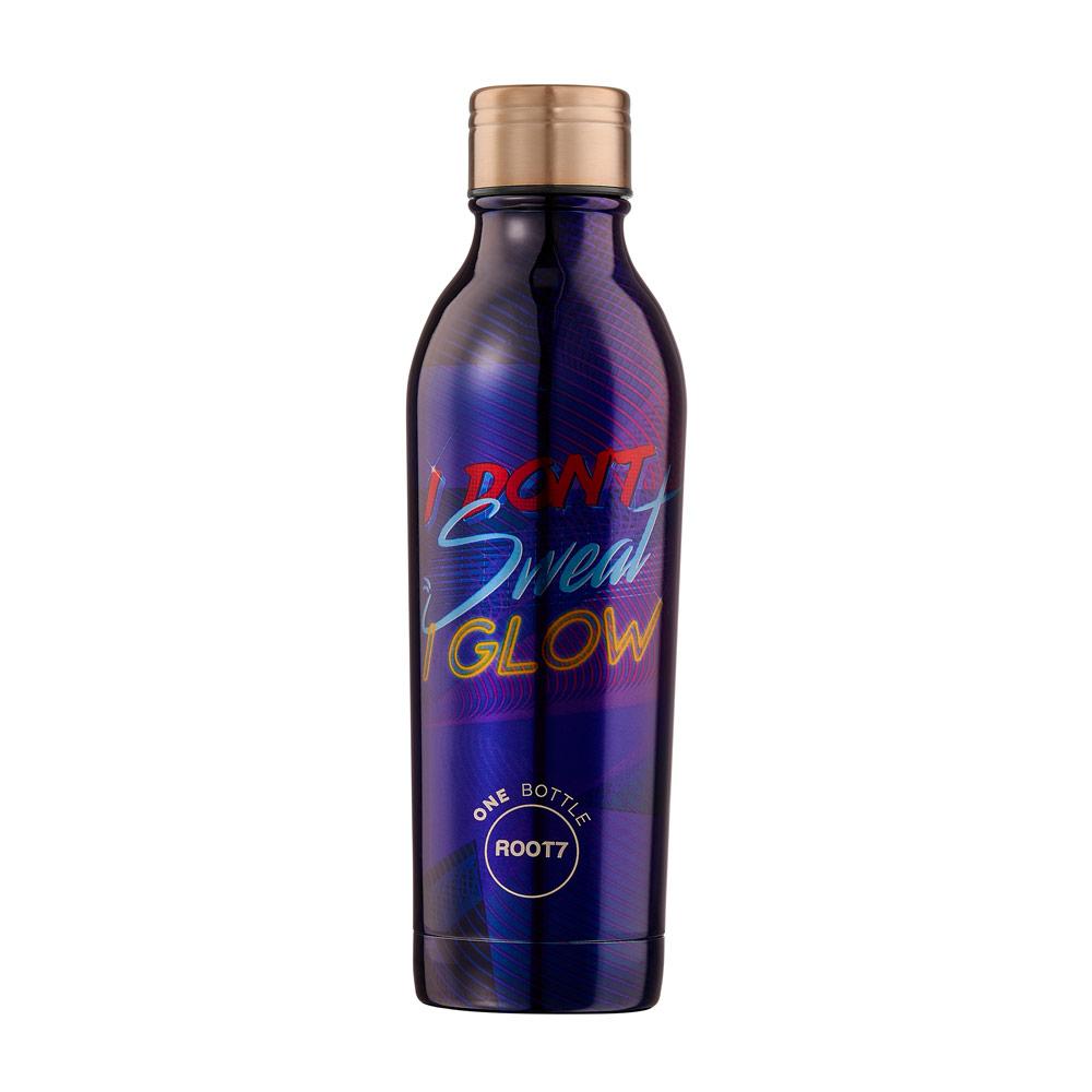 Insulated Water Bottle 80s Workout in Purple 500ml