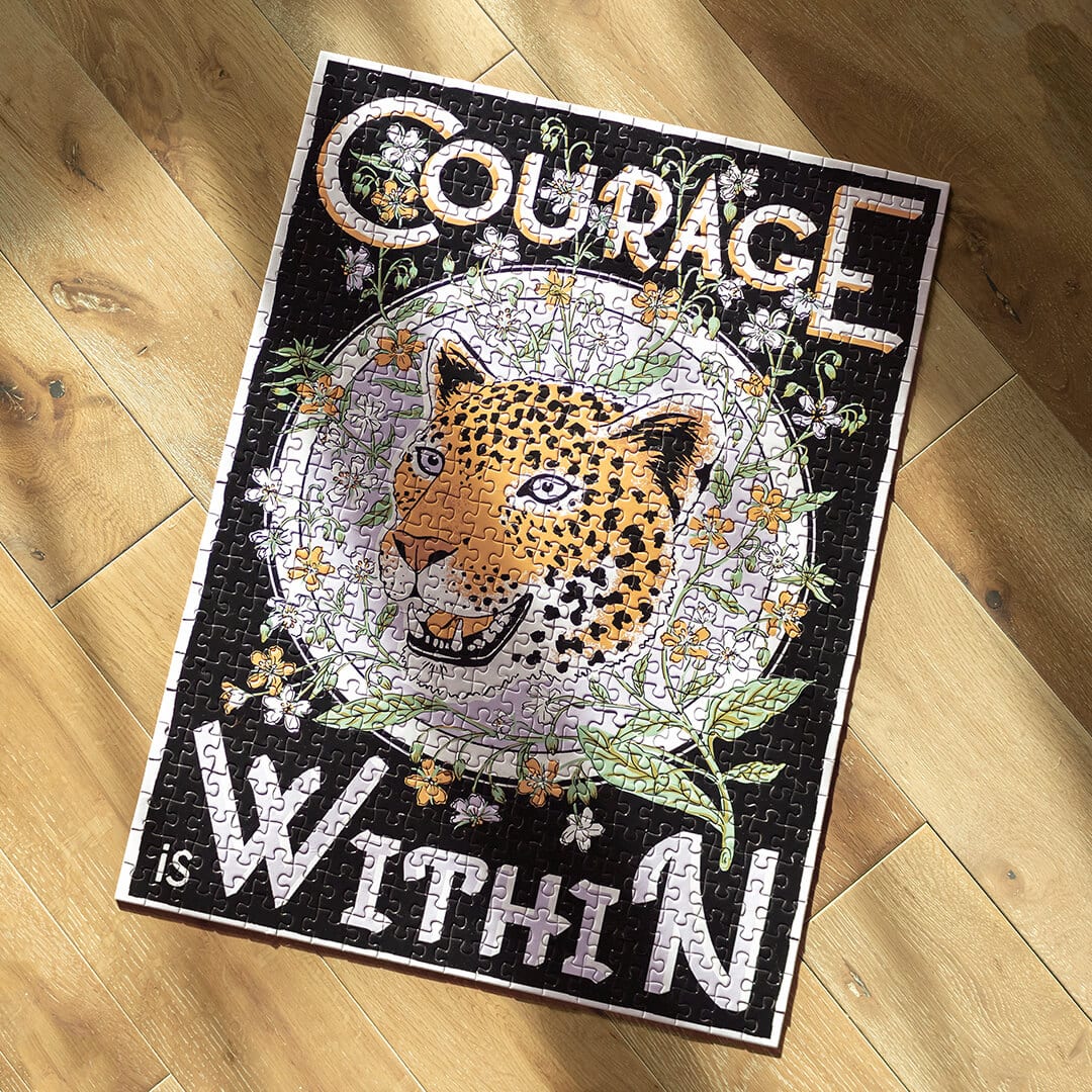 500 Piece Jigsaw Puzzle 'Courage Within' Mindfulness - Print Club London & Luckies