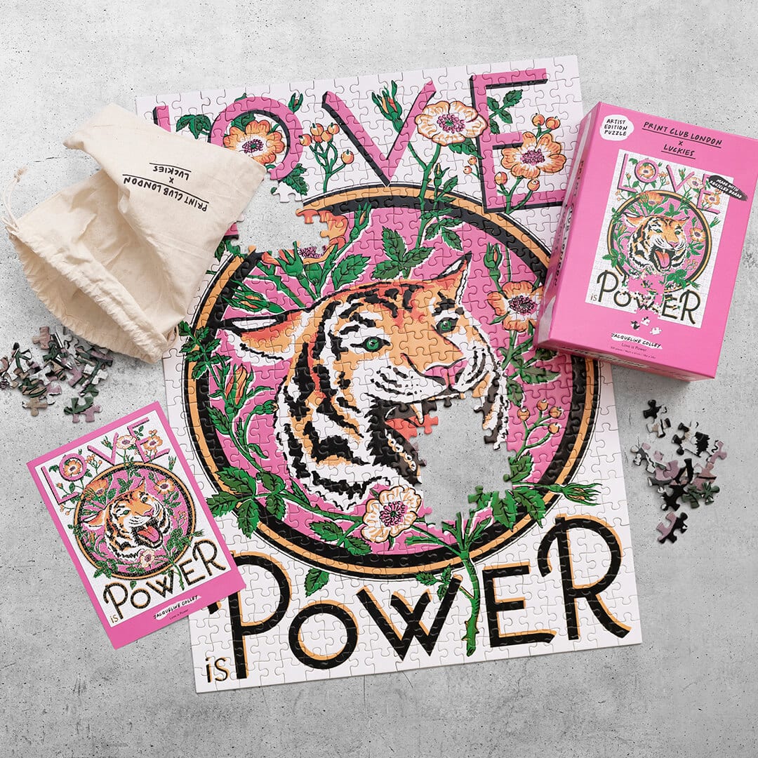 500 Piece Jigsaw Puzzle 'Love is Power' Mindfulness - Print Club London & Luckies