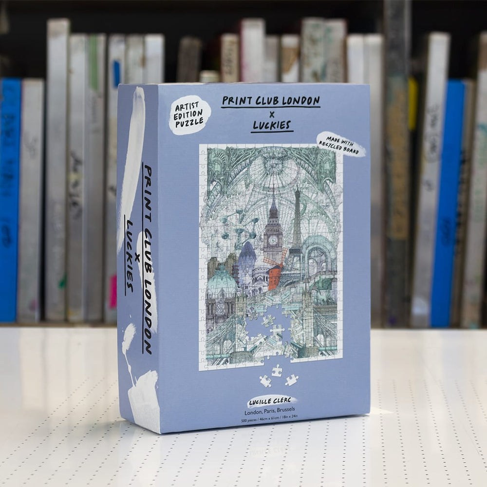 500 Piece Jigsaw Puzzle 'London Paris Brussels' Mindfulness - Print Club London & Luckies