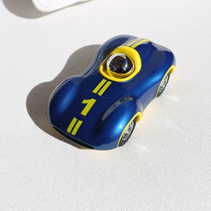 Toy Car Boys in Blue with Yellow Stripes