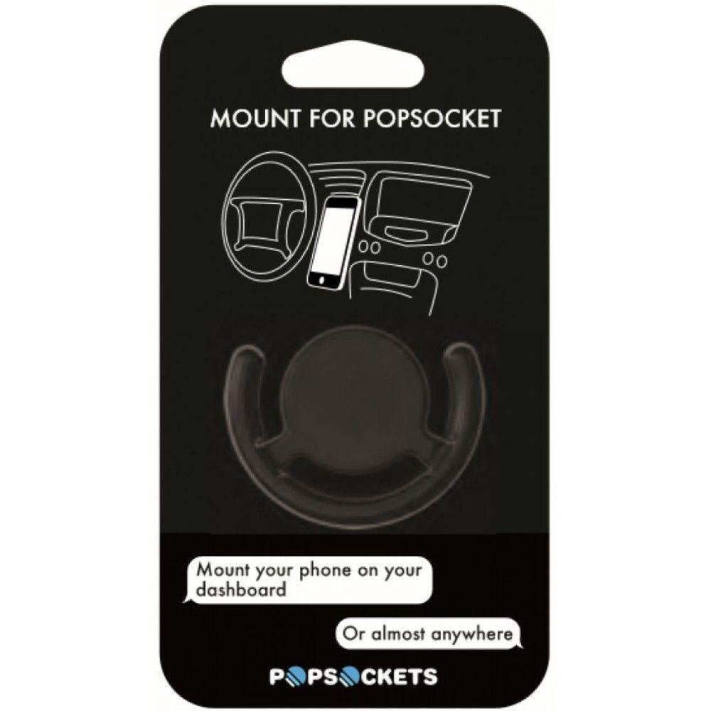 Multi-surface mobile phone mount hands-free PopSockets in black