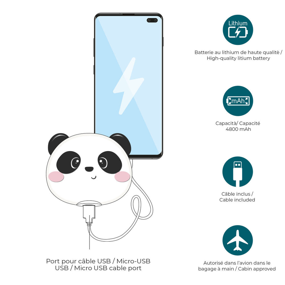 Power Bank Panda 4800 mAh Cute Legami