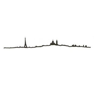 The Line Wall Art Decoration Paris Skyline in Black