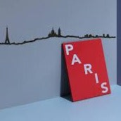 The Line Wall Art Decoration Paris Skyline in Black