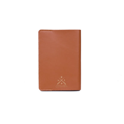 Stitch passport cover in brown