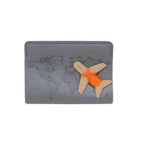 Stitch passport cover in grey