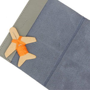 Stitch passport cover in grey