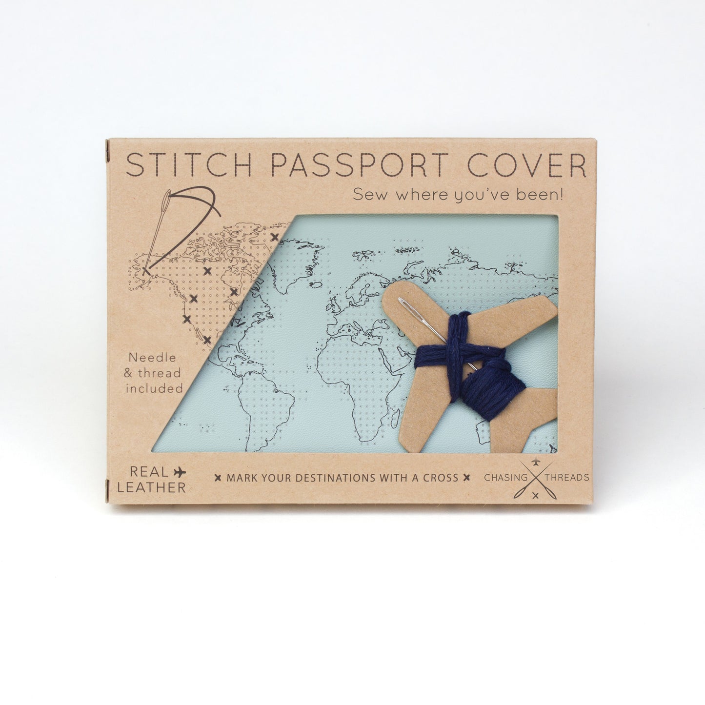 Stitch passport cover in mint