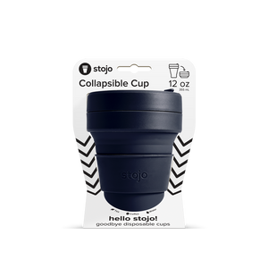 
            
                Load image into Gallery viewer, Stojo collapsible cup travel mug 8oz in navy denim
            
        
