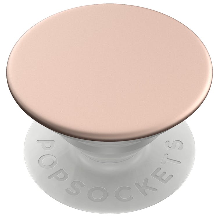 Mobile accessory  expanding hand-grip and stand Popsocket in aluminum rose gold