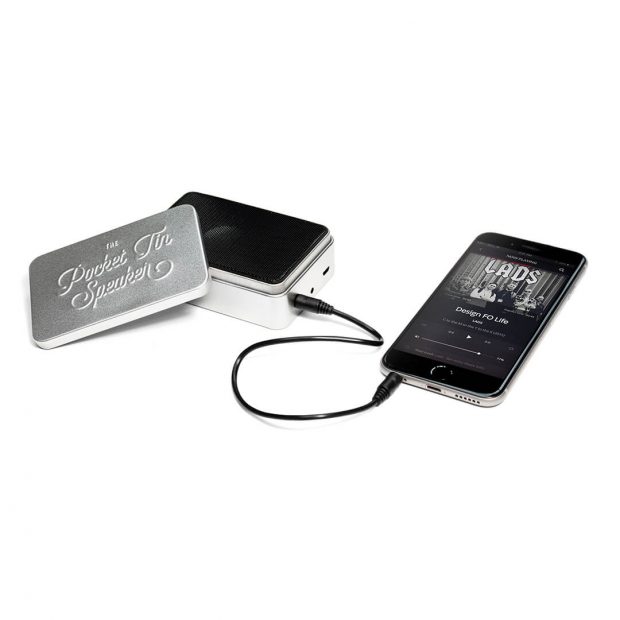 Pocket Speaker Tin Silver