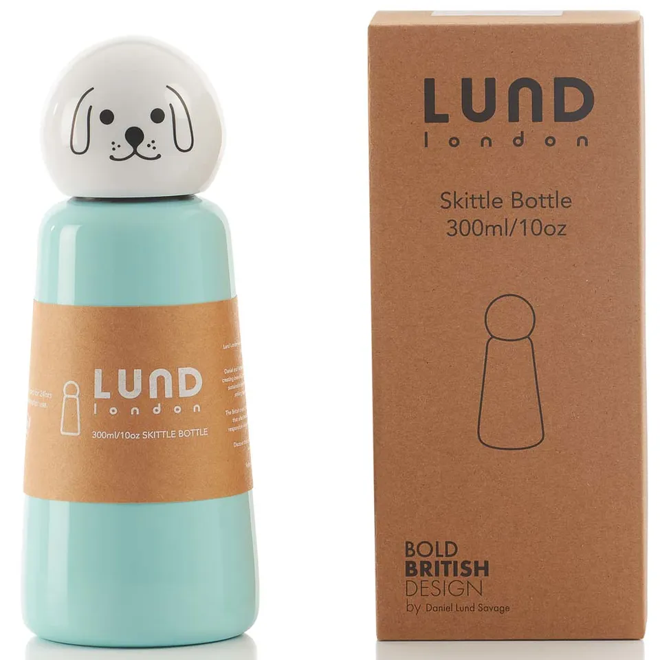 300ml Thermal Flask Blue White Dog Stainless Steel