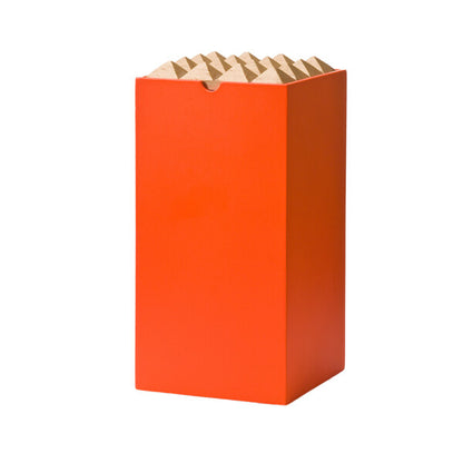 Wooden Storage Box Stationery Pyramid in Neon Orange