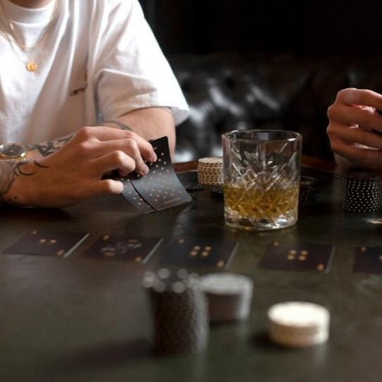 Poker Set Dead Mans Hand Iron and Glory Wooden Box