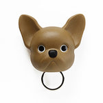 Dog key holder wall mounted Frenchy Dog in brown