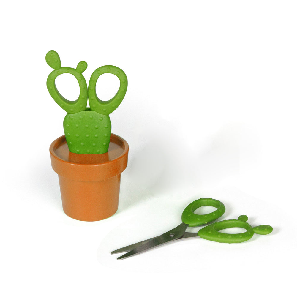 Scissor Cactus Orange and Green Desk Tidy