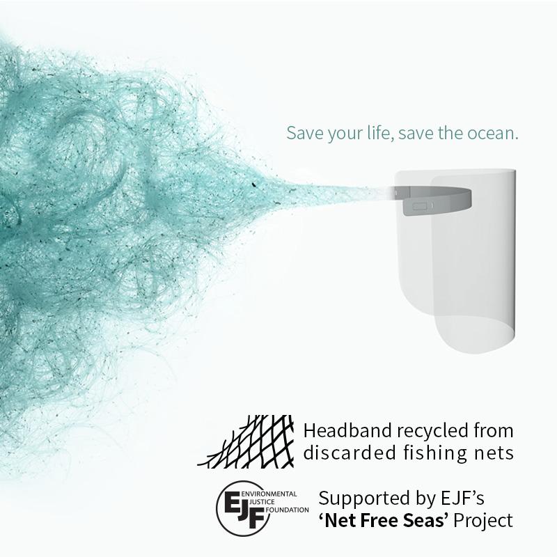 Face Shield Comfort Recycled Grey Qualy