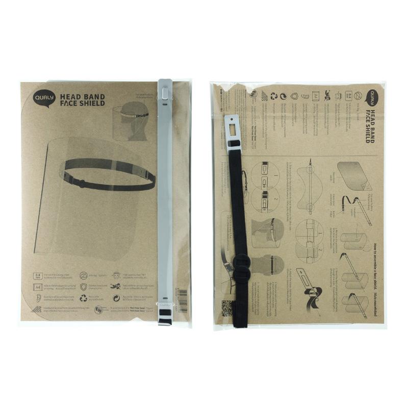 Face Shield Comfort Recycled Black Qualy