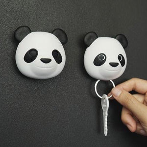 Keys holder wall mounted Panda in white